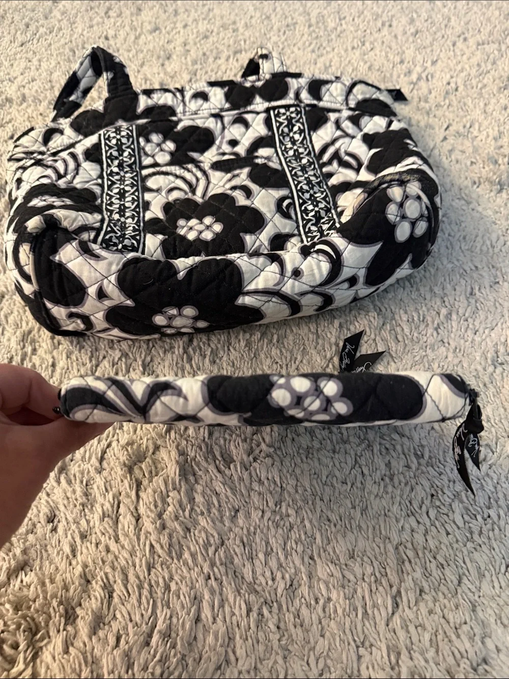 Vera Bradley Quilted Floral Tote with Wallet. Eclectic grandpa cozy tote wallet
